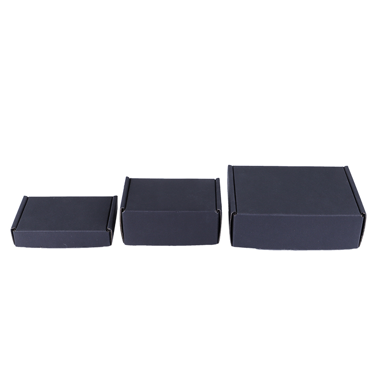 Custom Black Corrugated Paper Box for Environmental Recycling Clothing Packaging and Shipping Boxcustom paper box