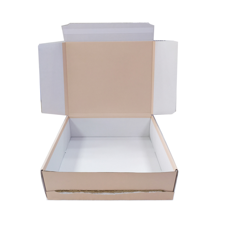 Custom Brown Biodegradable Shipping Box with Self-Seal and Zipper Closure 3mm Thick for Shoes Made from Cardboard