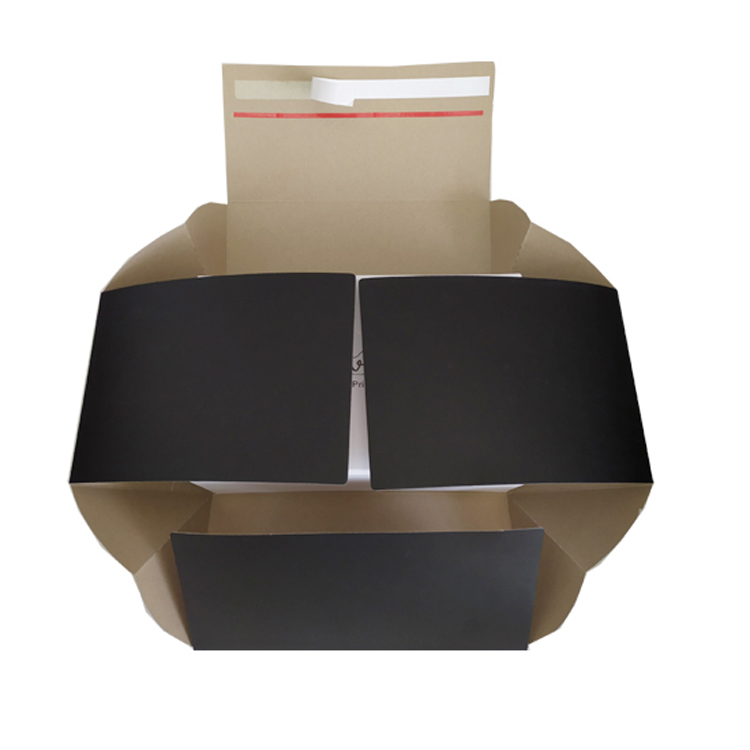 Xiamen wholesale logo printing black outer paper protected packing box for gift packaging