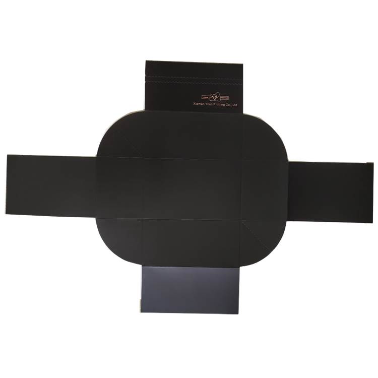 Xiamen wholesale logo printing black outer paper protected packing box for gift packaging