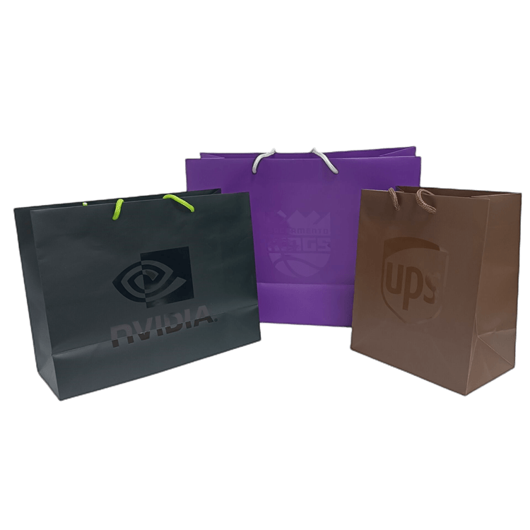 2024 new design Christmas gift Custom Printed Eco friendly Wedding Birthday Gift Paper Bag with ribbon