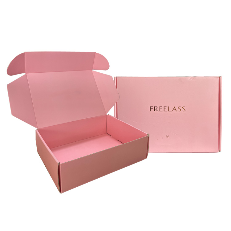 Custom Designed Tear-Off Strip Corrugated Paper Shipping Boxes Recycled Zipper Mailer Boxes