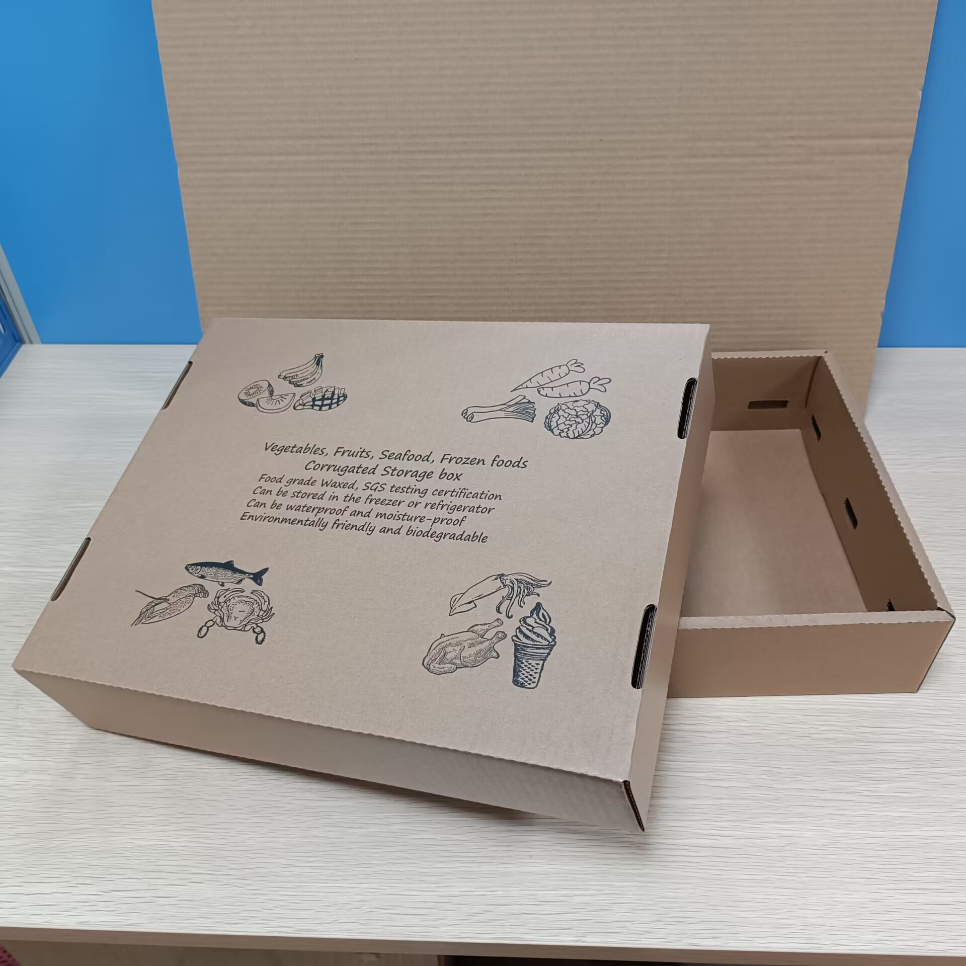 Custom CMYK Printed Corrugated Cardboard Folding Cookie Box for Bakery for Food Packaging