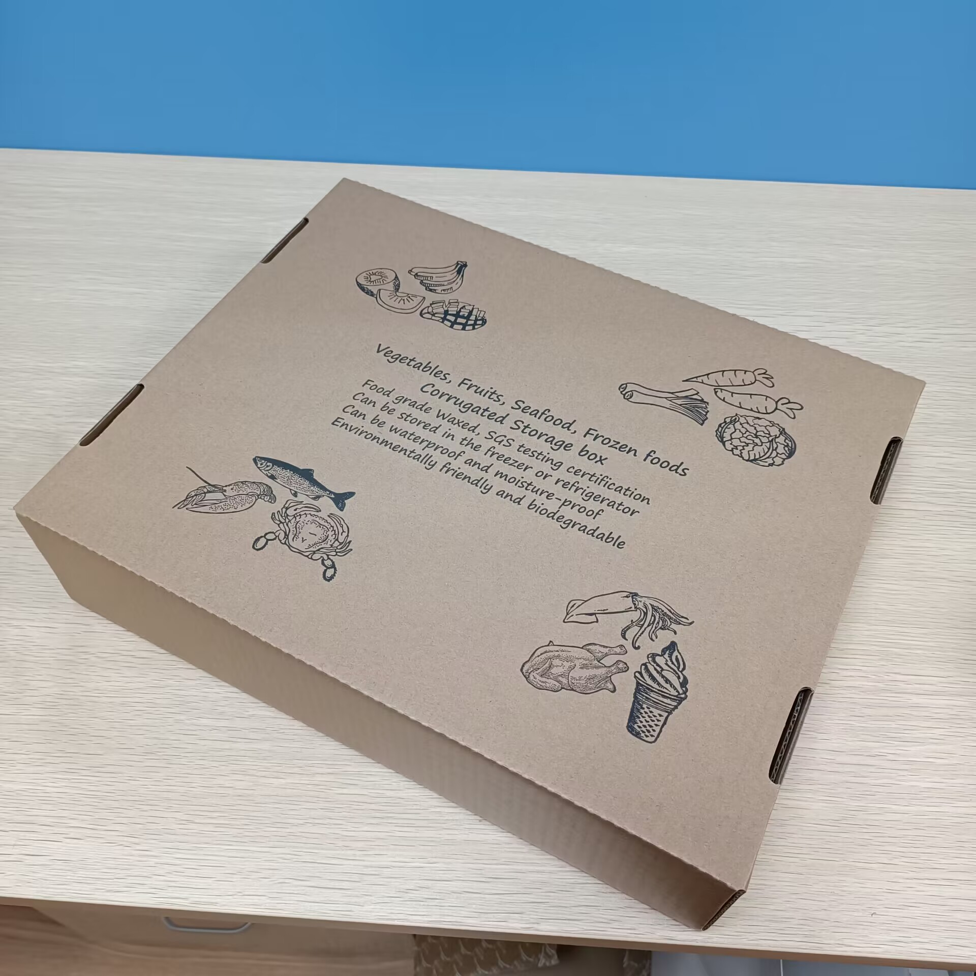 Custom CMYK Printed Corrugated Cardboard Folding Cookie Box for Bakery for Food Packaging