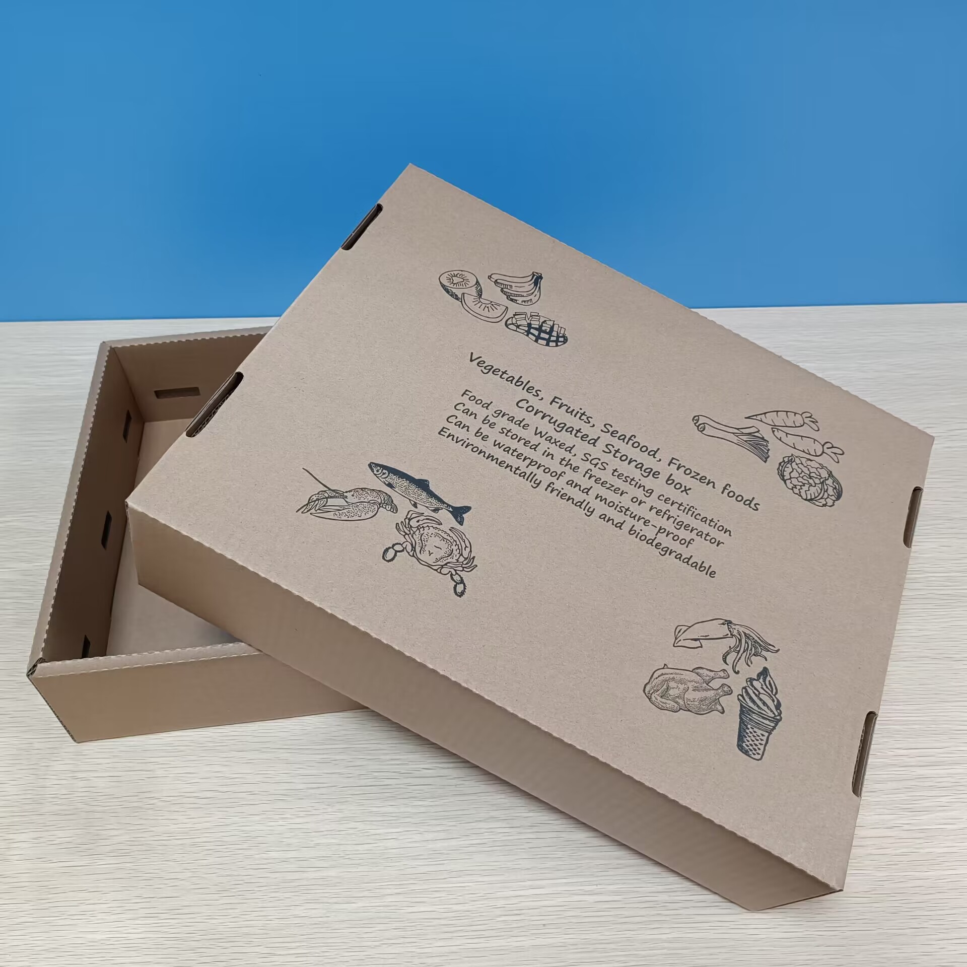 Custom CMYK Printed Corrugated Cardboard Folding Cookie Box for Bakery for Food Packaging