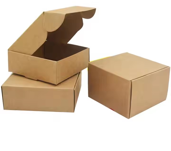 Eco-friendly Recycle Brown Kraft Paper Corrugated Cardboard Box Custom Logo Shipping Boxes
