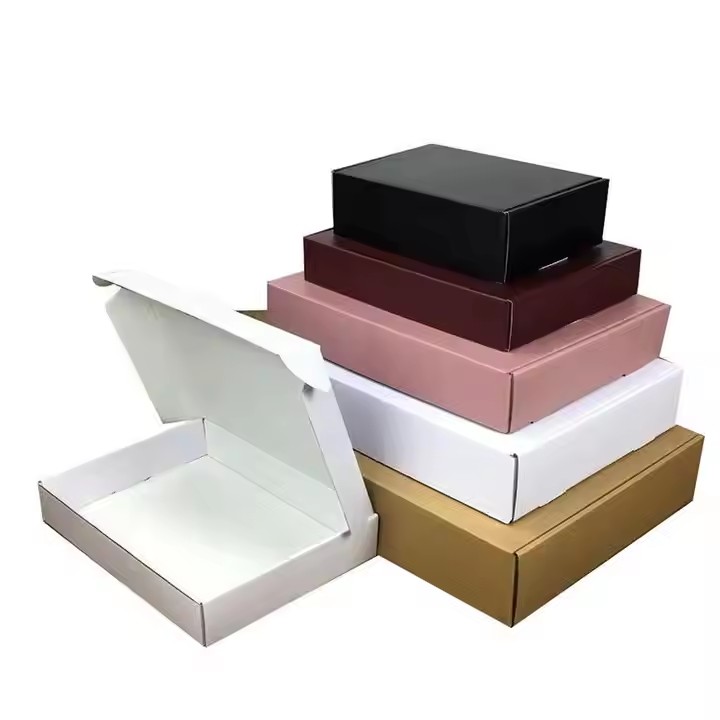 Eco-friendly Recycle Brown Kraft Paper Corrugated Cardboard Box Custom Logo Shipping Boxes