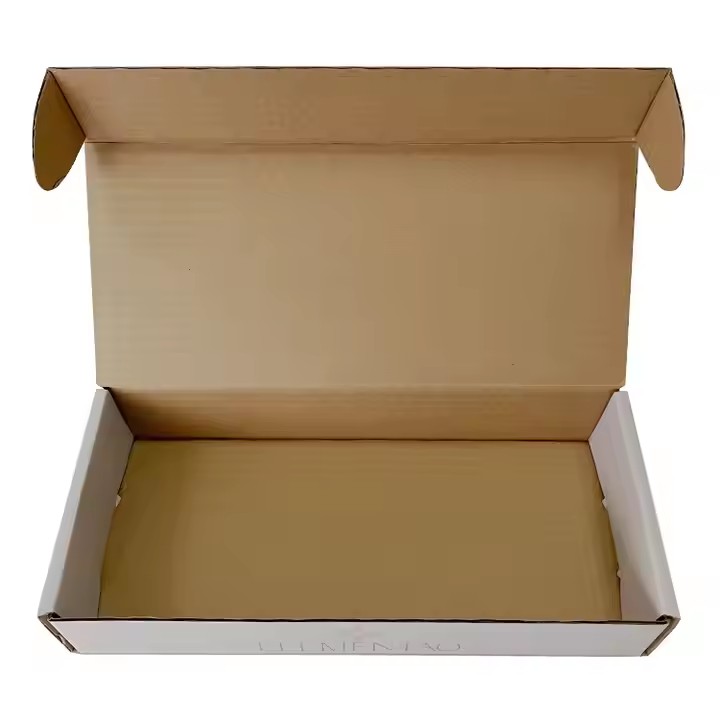 Eco-friendly Recycle Brown Kraft Paper Corrugated Cardboard Box Custom Logo Shipping Boxes