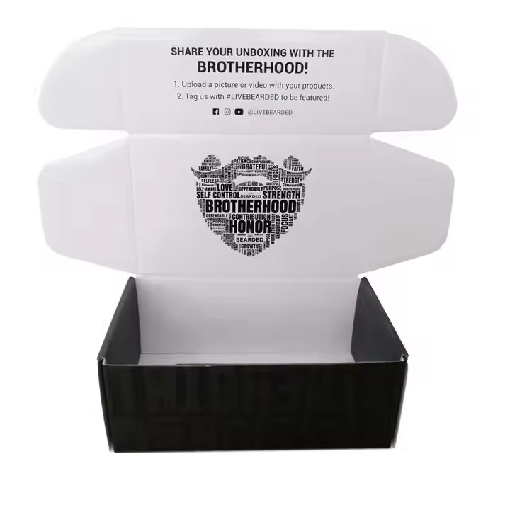 Environmentally Recyclable Custom Black Corrugated Boxes for Clothing Packaging and Shipping