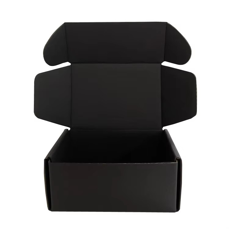 Environmentally Recyclable Custom Black Corrugated Boxes for Clothing Packaging and Shipping