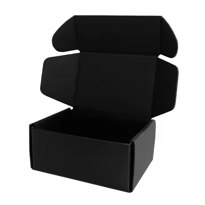 Environmentally Recyclable Custom Black Corrugated Boxes for Clothing Packaging and Shipping