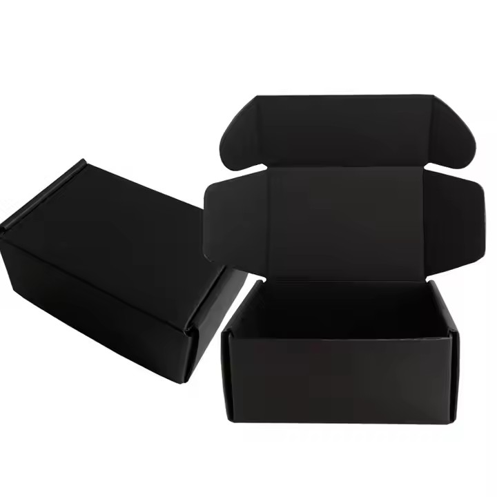 Environmentally Recyclable Custom Black Corrugated Boxes for Clothing Packaging and Shipping