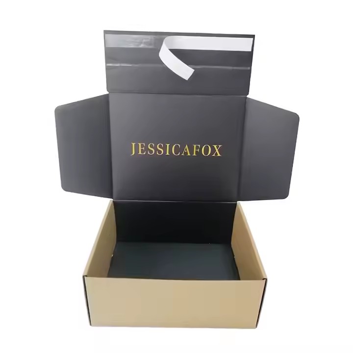 Custom Logo Corrugated Board Mail Gift Box Eco-Friendly Kraft Paper Clothing Packaging Zipper Shipping Box