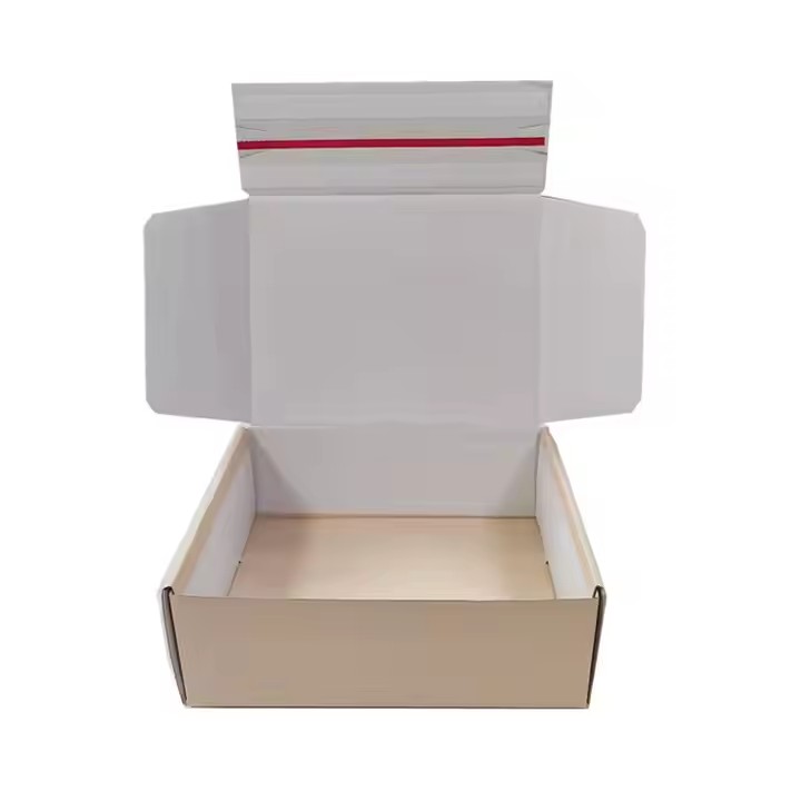 Custom Logo Corrugated Board Mail Gift Box Eco-Friendly Kraft Paper Clothing Packaging Zipper Shipping Box