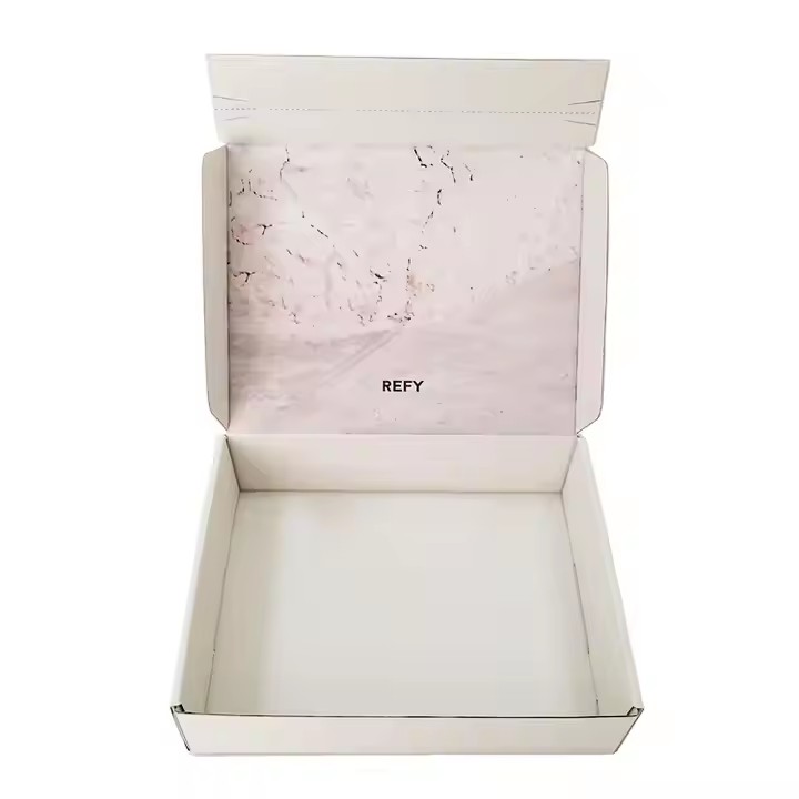 Colorful Corrugated Shipping Box for E-Commerce Self-Sealing Magnet Fold Design for Cosmetic Clothes Wigs Underwear Gifts