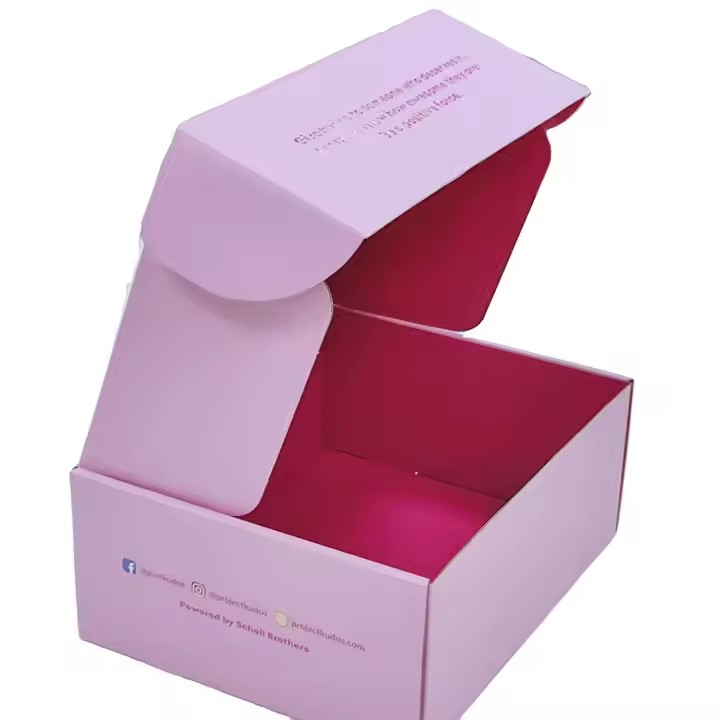Customized Cosmetics Packaging Box 9x6x3 Corrugated White Cardboard with Embossing Printing Recyclable Brown Transport Mailer