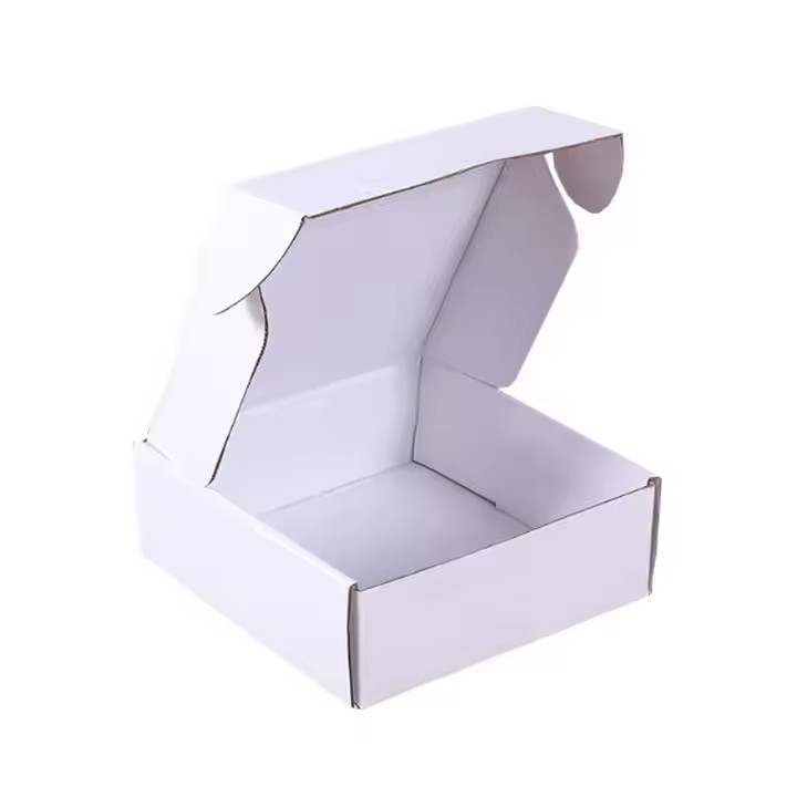 Custom Logo Corrugated Kraft Paper Mail Black White Brown Color Shipping Box