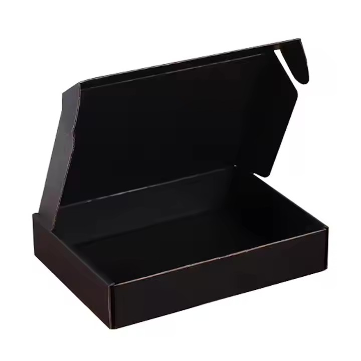Custom Logo Corrugated Kraft Paper Mail Black White Brown Color Shipping Box