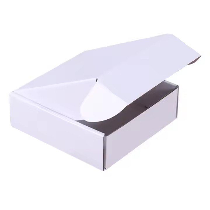 Custom Logo Corrugated Kraft Paper Mail Black White Brown Color Shipping Box
