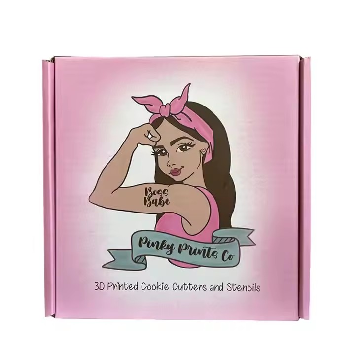 Pink Frosted Corrugated Box with Free Design ODM/OEM Clothing Packaging Featuring Recycled Materials for Shipping