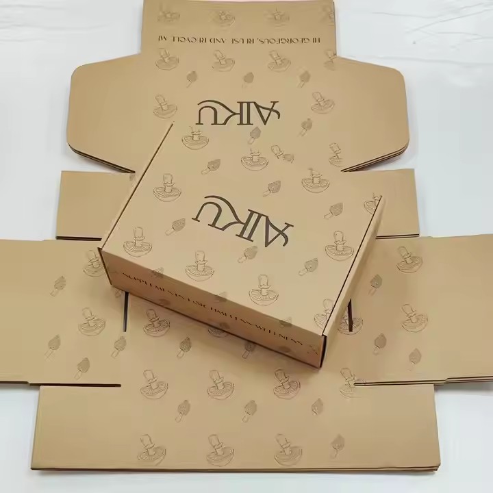 Custom Printing Corrugated Paper Boxes Recycled Cardboard Tear off Strip Carton Shipping Cardboard Boxes