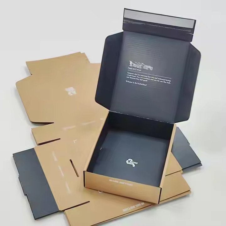 Custom Printing Corrugated Paper Boxes Recycled Cardboard Tear off Strip Carton Shipping Cardboard Boxes
