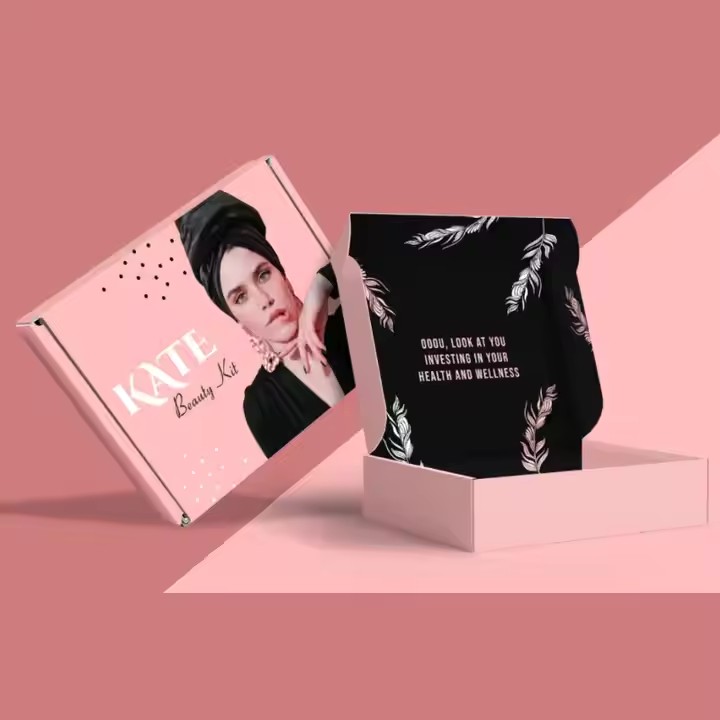10x8x6inch Full Color Offset-printing E-Flute Corrugated Carton Shipping Box Packing Box for Hat