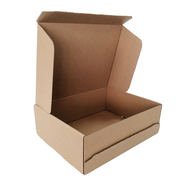 Natural Brown Kraft Paper Corrugated Cardboard Box Flower Delivery Gift Wrap Shipping Box with Tear Strip