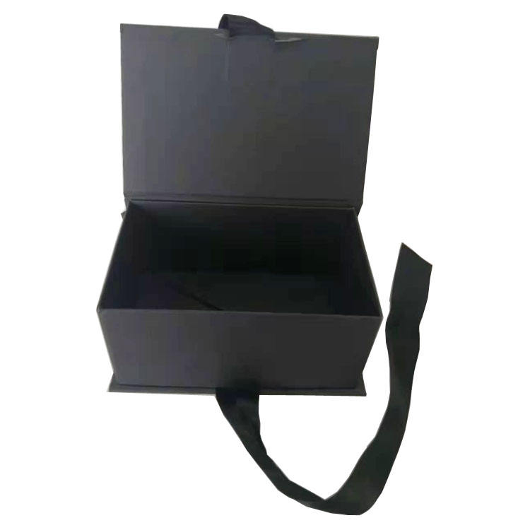 Custom Design Logo Luxury Cardboard Folding Cardboard Gift Box with Ribbon Closure Support Proofing