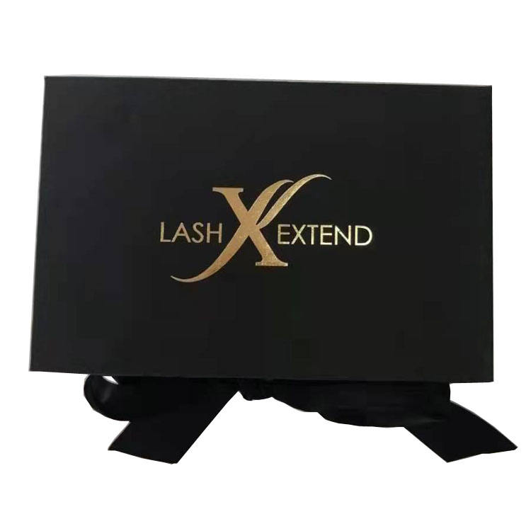 Custom Design Logo Luxury Cardboard Folding Cardboard Gift Box with Ribbon Closure Support Proofing