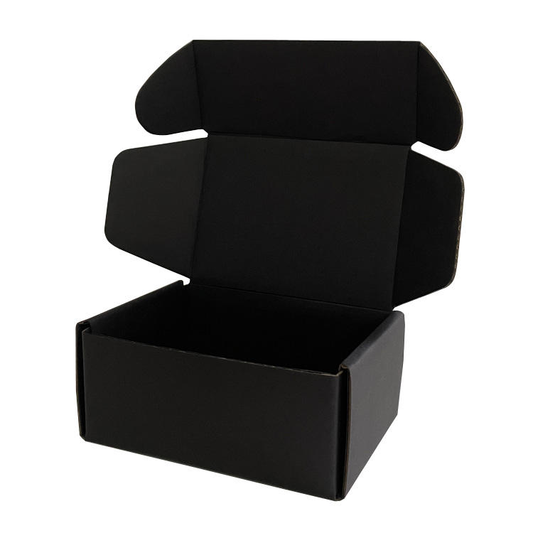 Environmental Recycling Black Corrugated Paper Clothing Packaging and Shipping Box