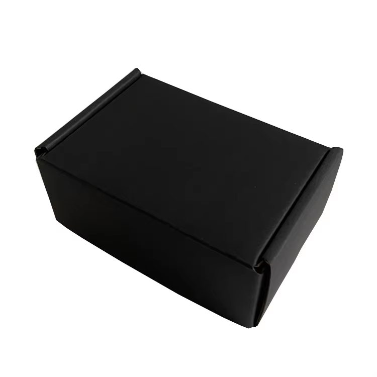 Environmental Recycling Black Corrugated Paper Clothing Packaging and Shipping Box