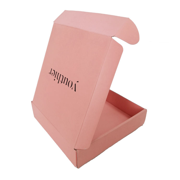 Custom logo Pink Mailer Packaging Shipping Paper Box with Insert Inside