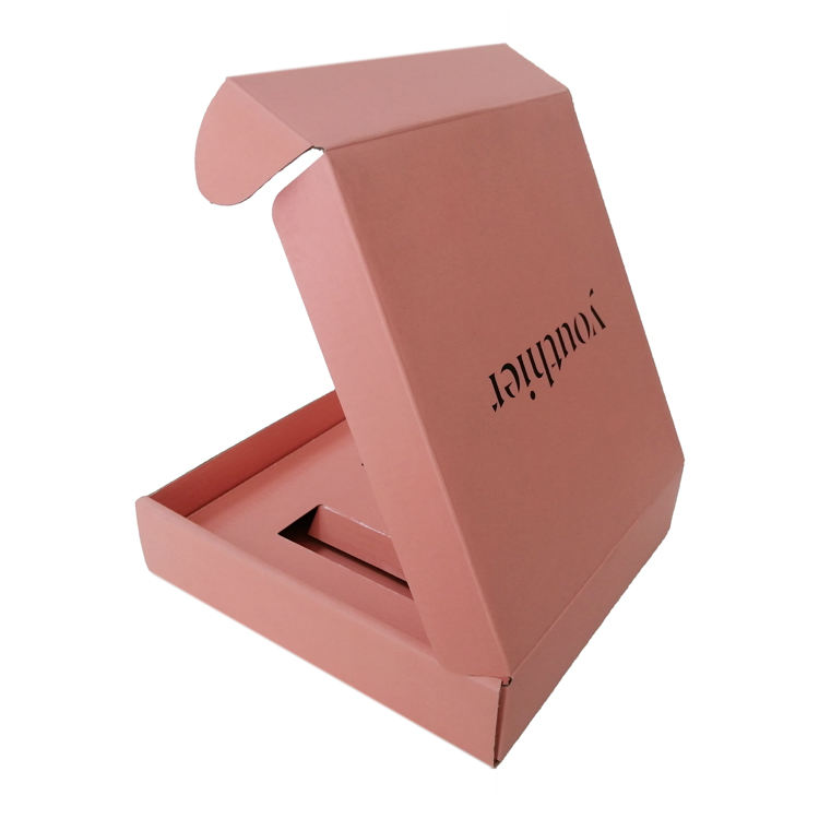 Custom logo Pink Mailer Packaging Shipping Paper Box with Insert Inside