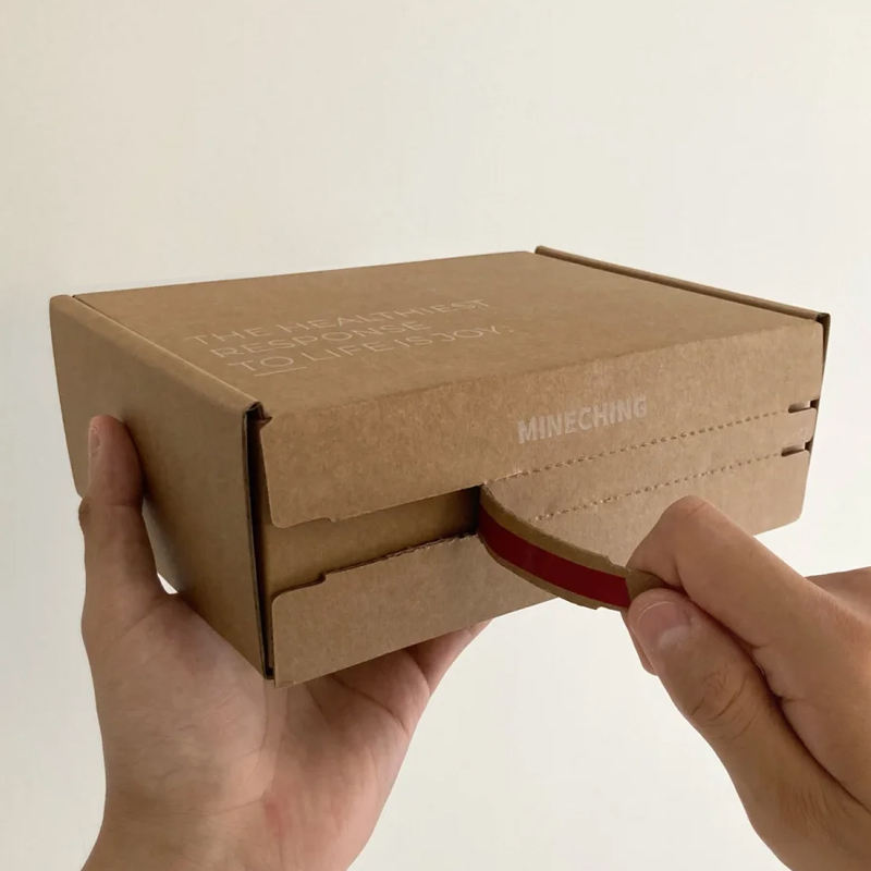 Corrugated Cardboard Mailer Tear-Off Strip Zipper Tear-open Design Box