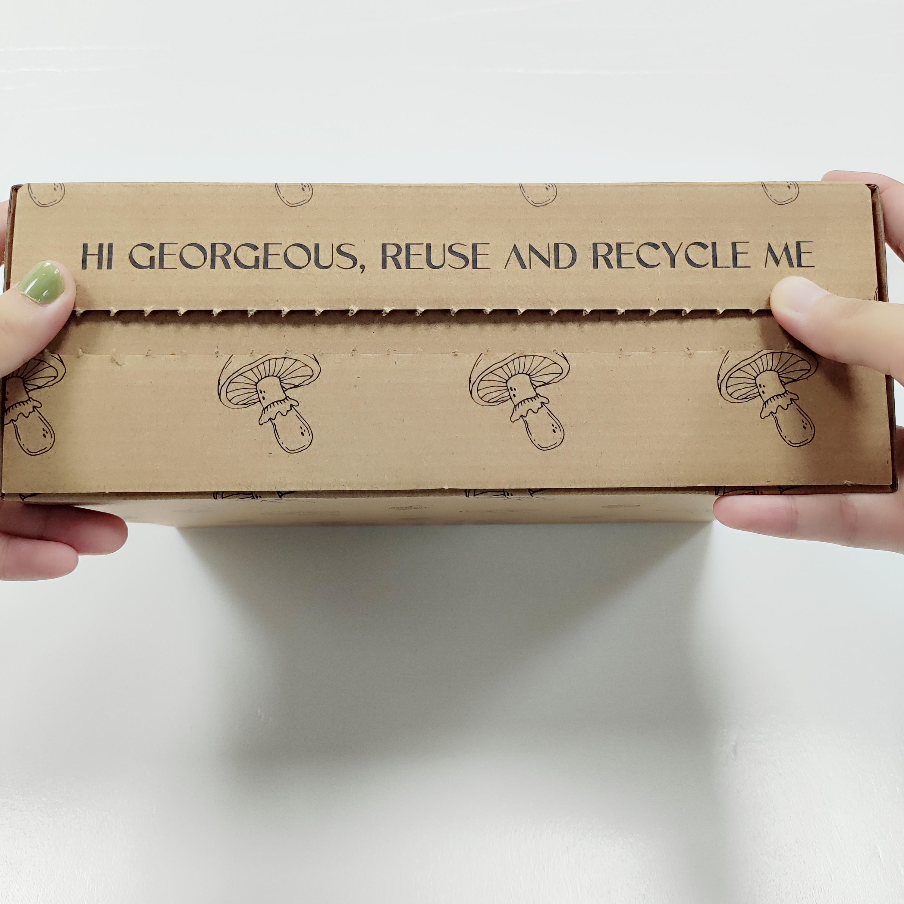 Corrugated Box with Self Sealing Zipper Peel Tear off Strip