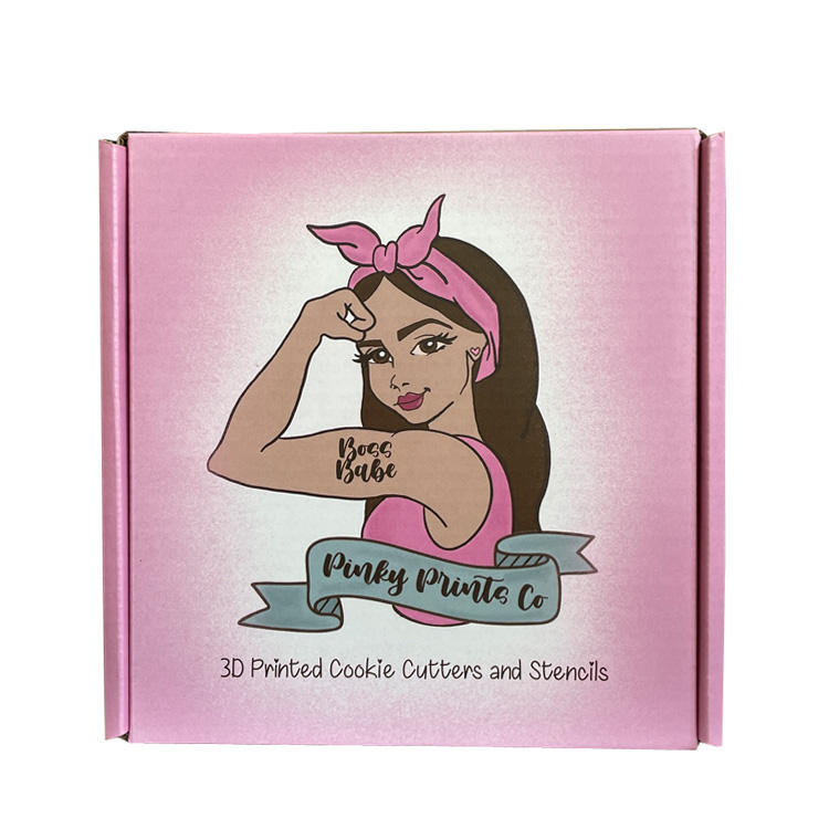 Eco Pink Frosted Corrugated Box with Free Design ODM/OEM Clothing Packaging