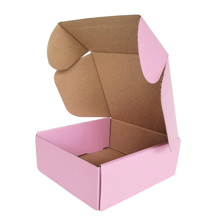 Eco Pink Frosted Corrugated Box with Free Design ODM/OEM Clothing Packaging