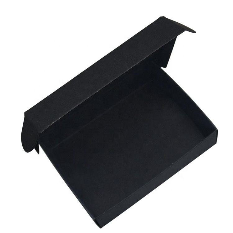 Custom Logo Black Brown Kraft Paper Mail Zipper Shipping Box