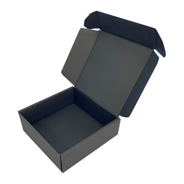 Custom Logo Black Brown Kraft Paper Mail Zipper Shipping Box