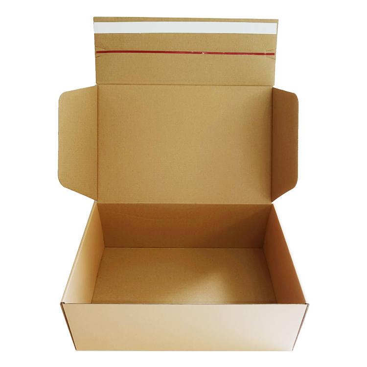 Cardboard Zipper Tear Strip Mailer Packaging Shipping Box Custom Logo