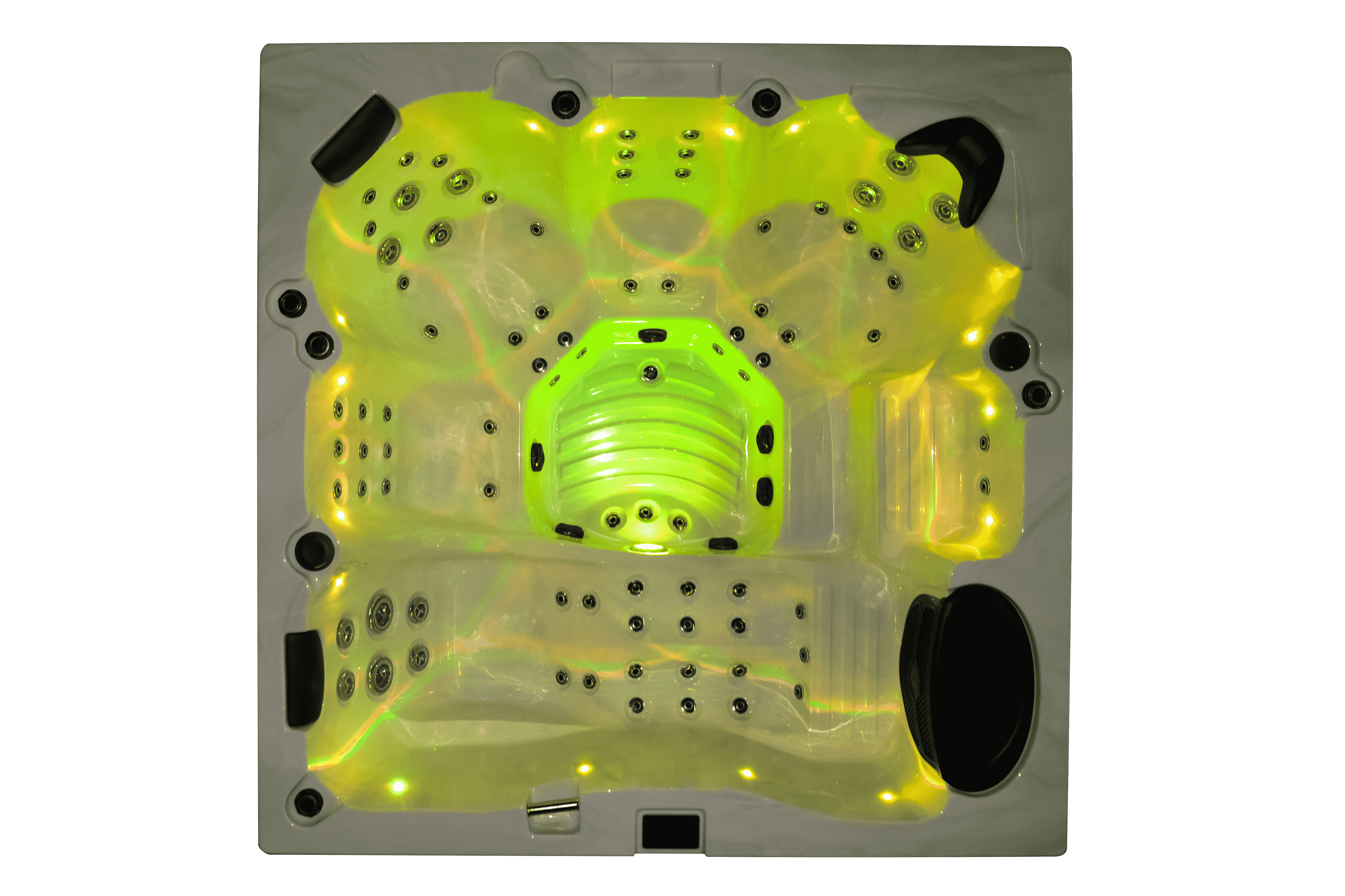 Square freestanding spa bath hot tub with jets