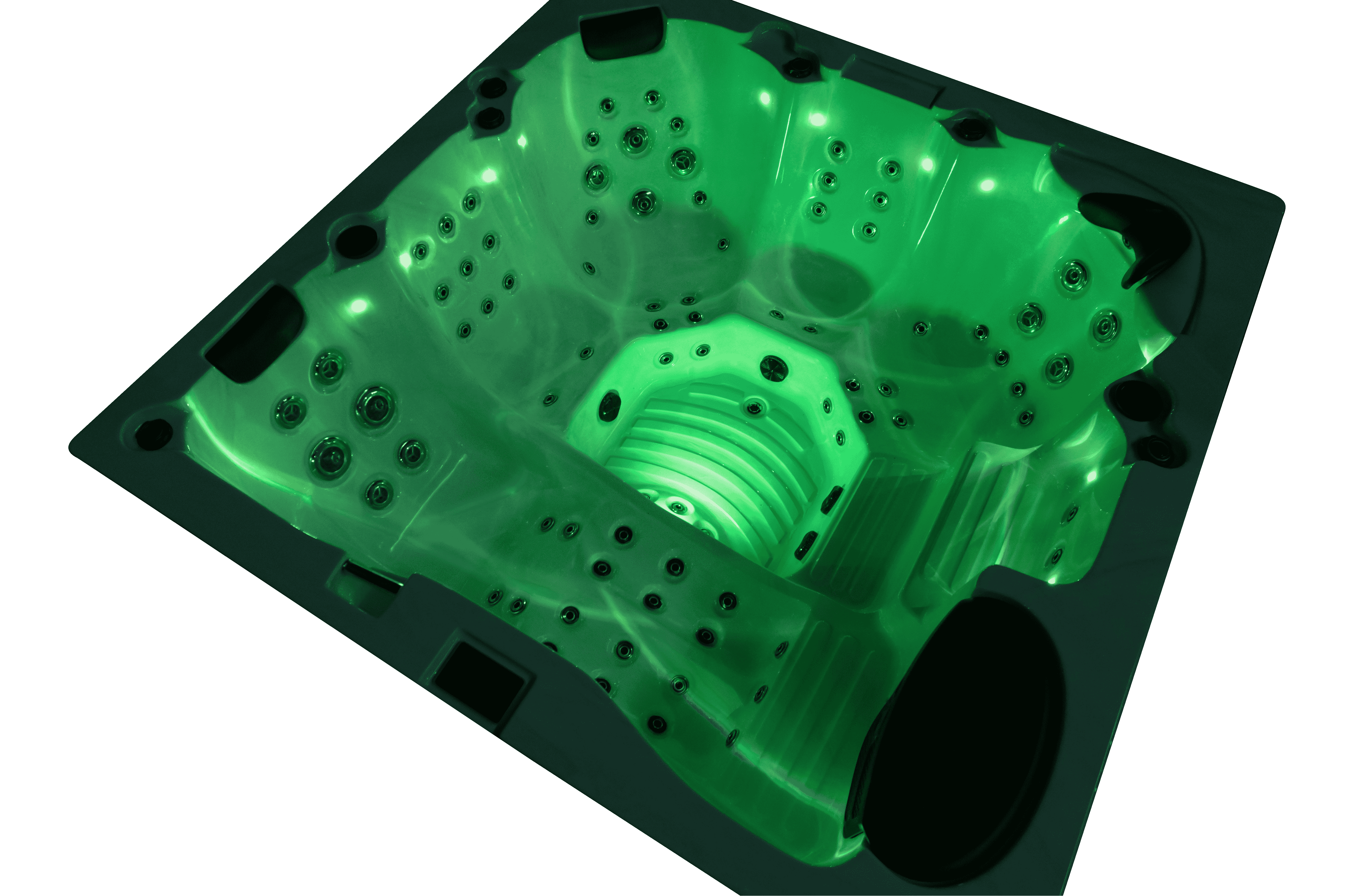 Square freestanding spa bath hot tub with jets