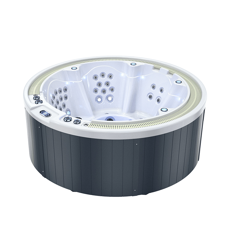 Modern 5 seats round hot tubs 110v plug and play spa