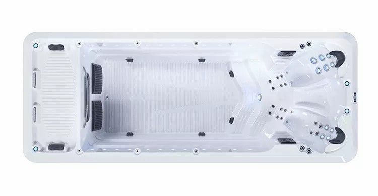 Acrylic Endless Swim Spa Hot Tub Combo