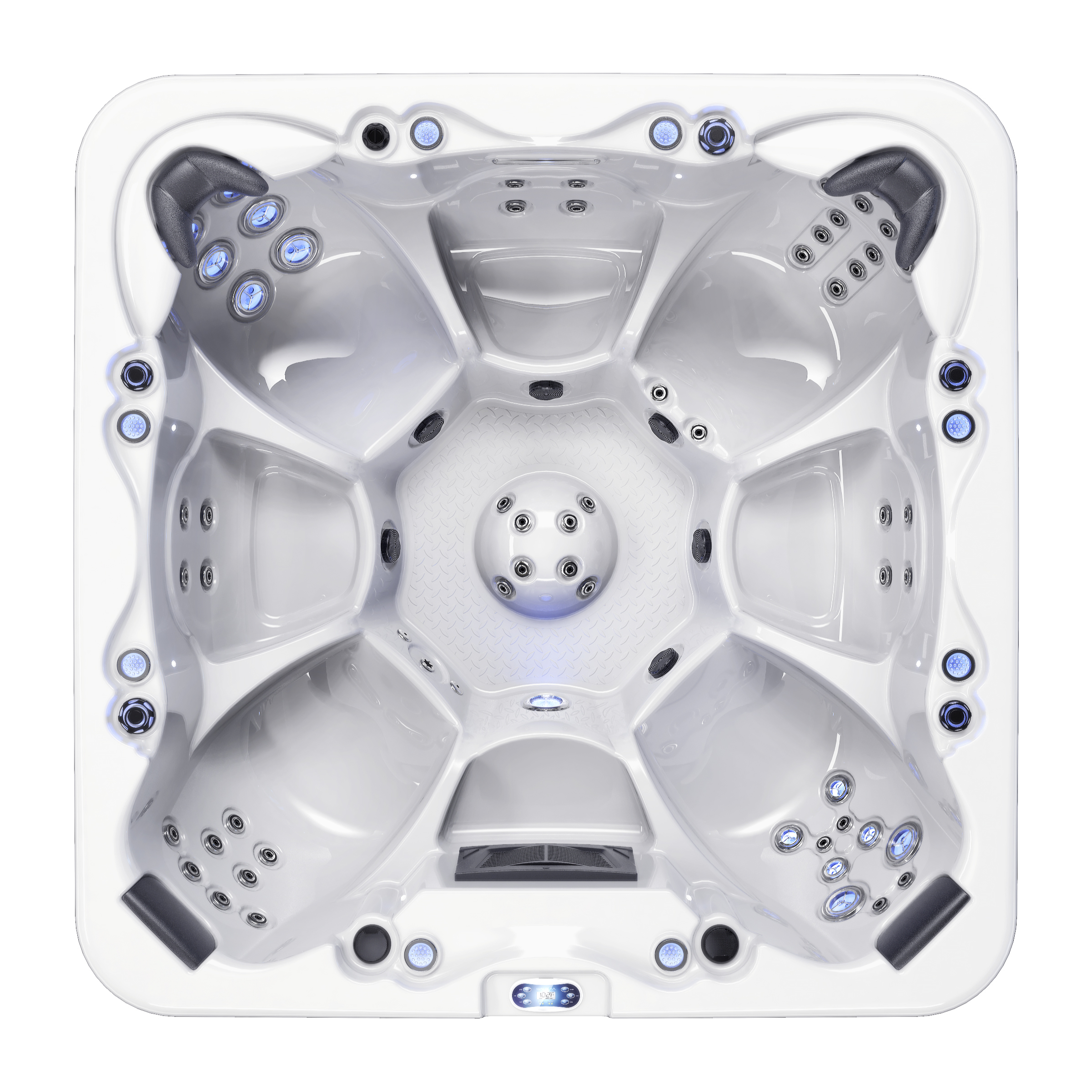 7 person salt water hot tub plug and play spa