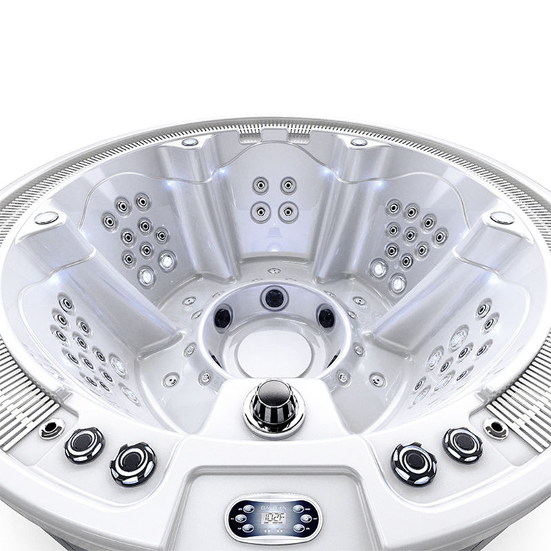 Modern massage spa in ground round hot tub for family