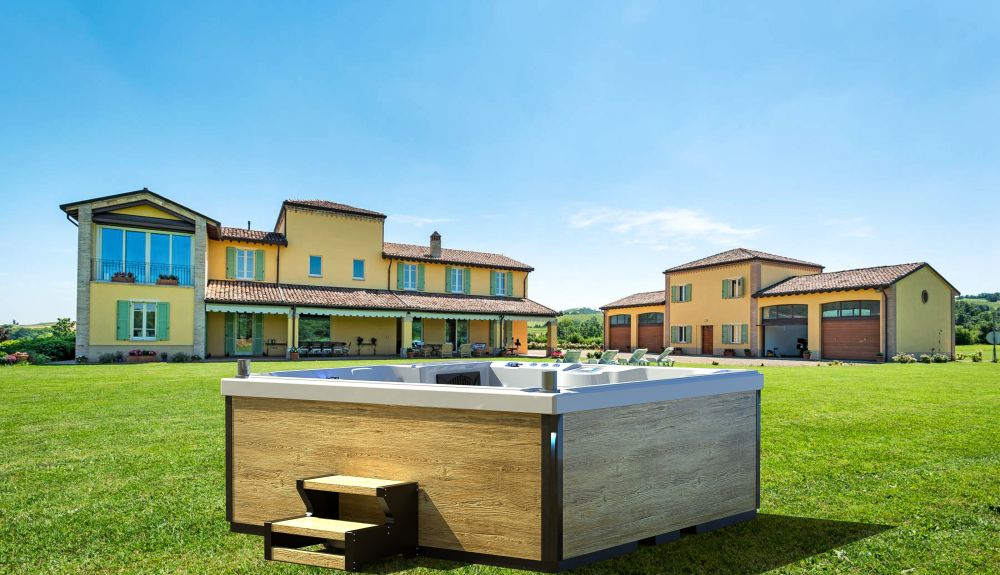 What chemicals can be used in an outdoor hot tub?