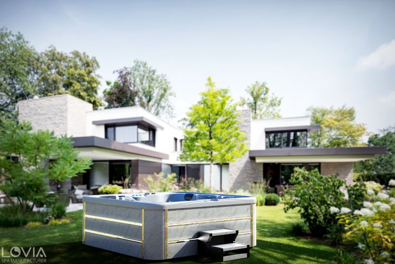 How does the outdoor hot tub heating system work?