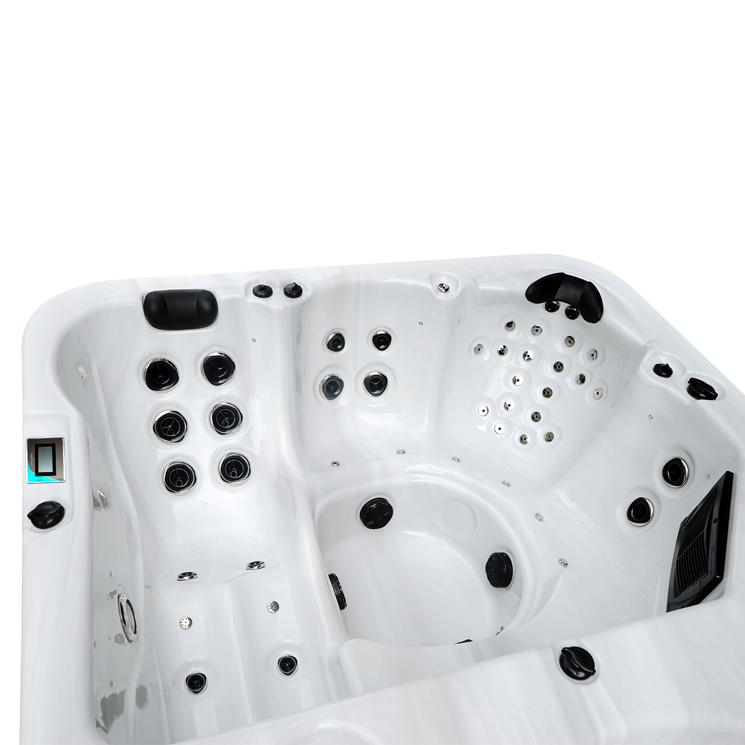 Large hot tub swimming pool and hot tub combo